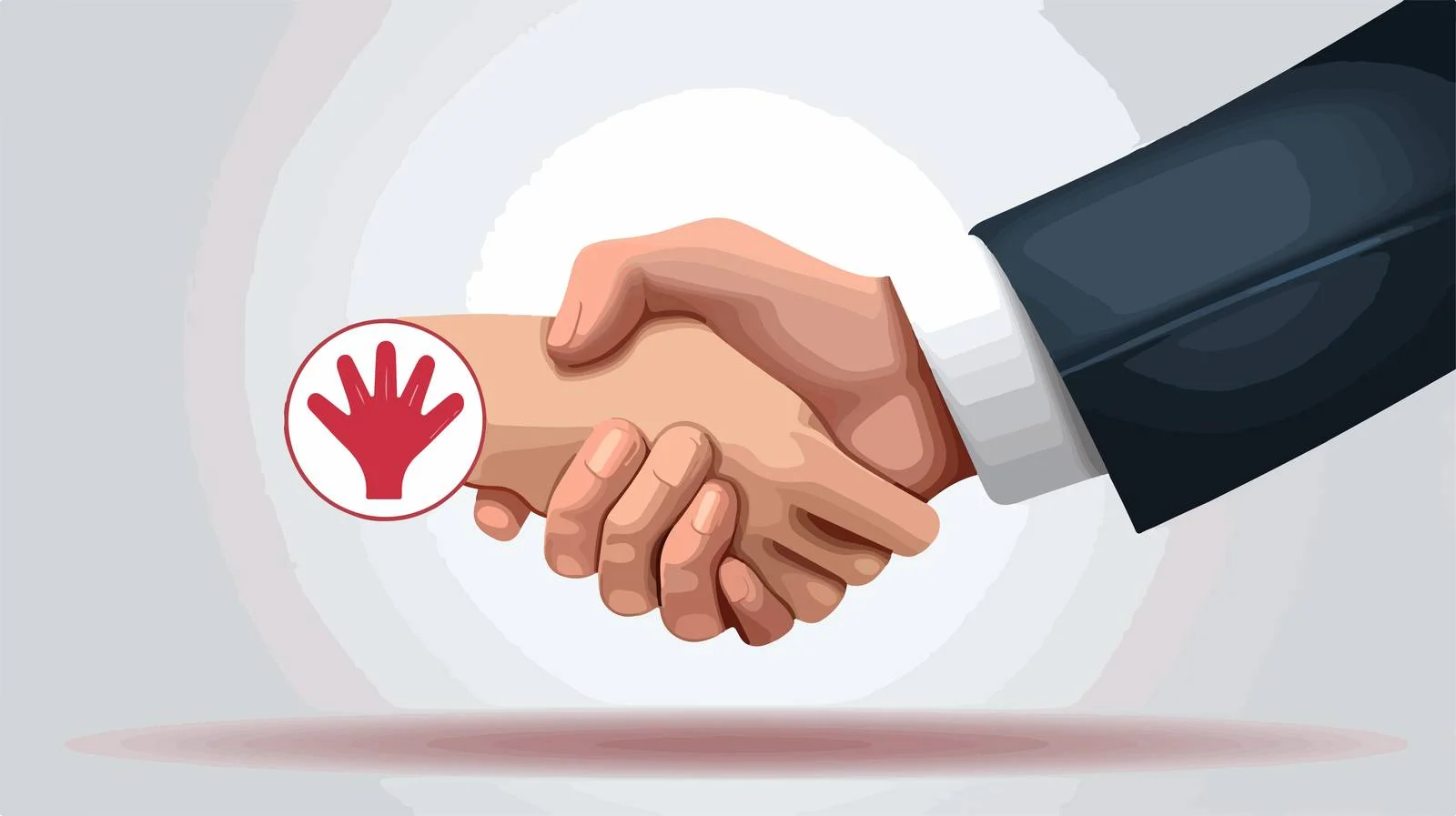 Prohibition Sign Against Handshake — free download from Dotvec