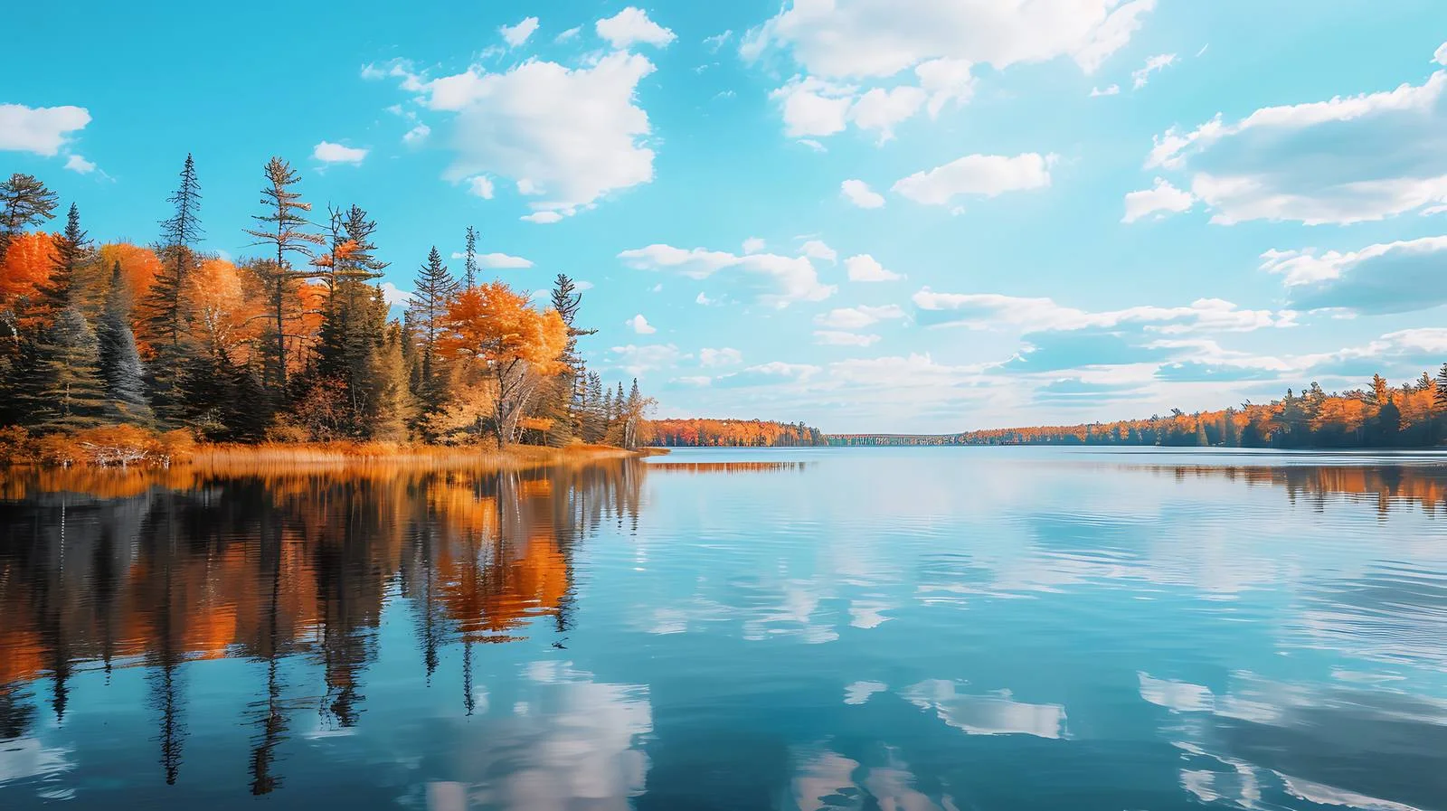 Tranquil Northern Minnesota Lake with Shoreline Trees — free download from Dotvec
