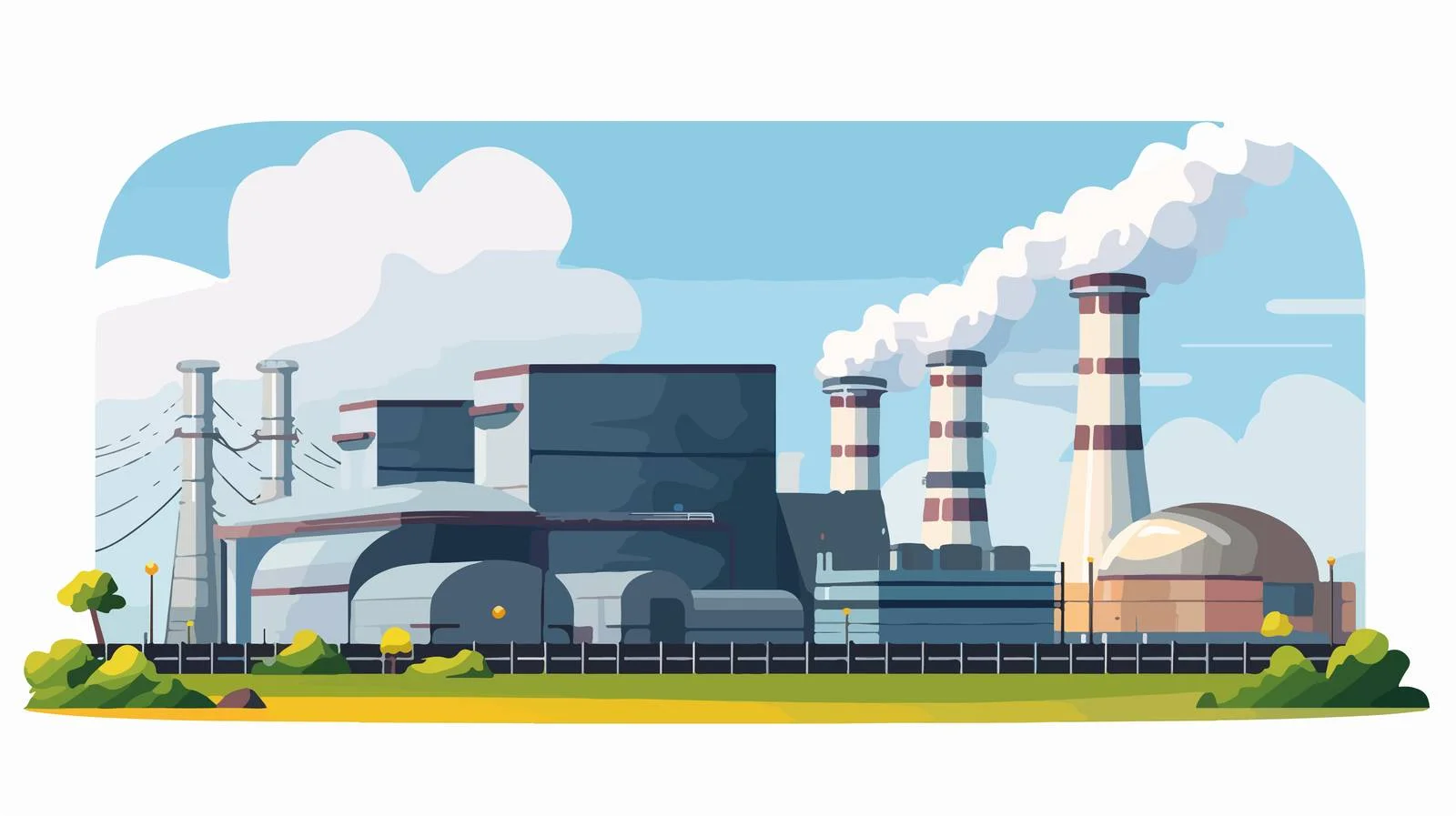 Nuclear Power Plant Icon — free download from Dotvec