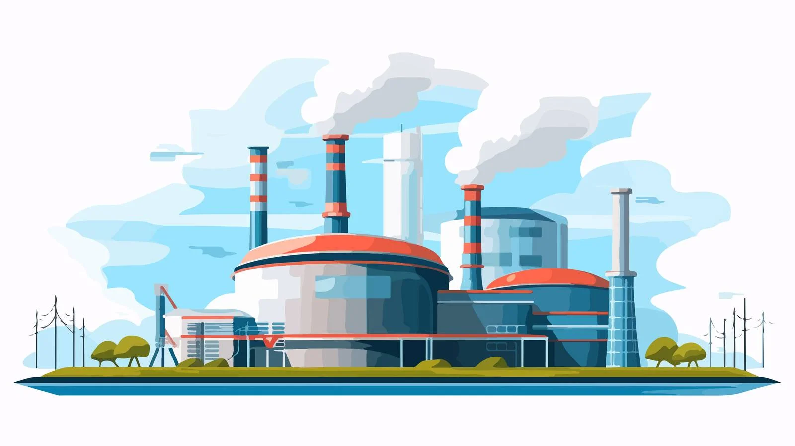 Nuclear Power Plant Icon — free download from Dotvec