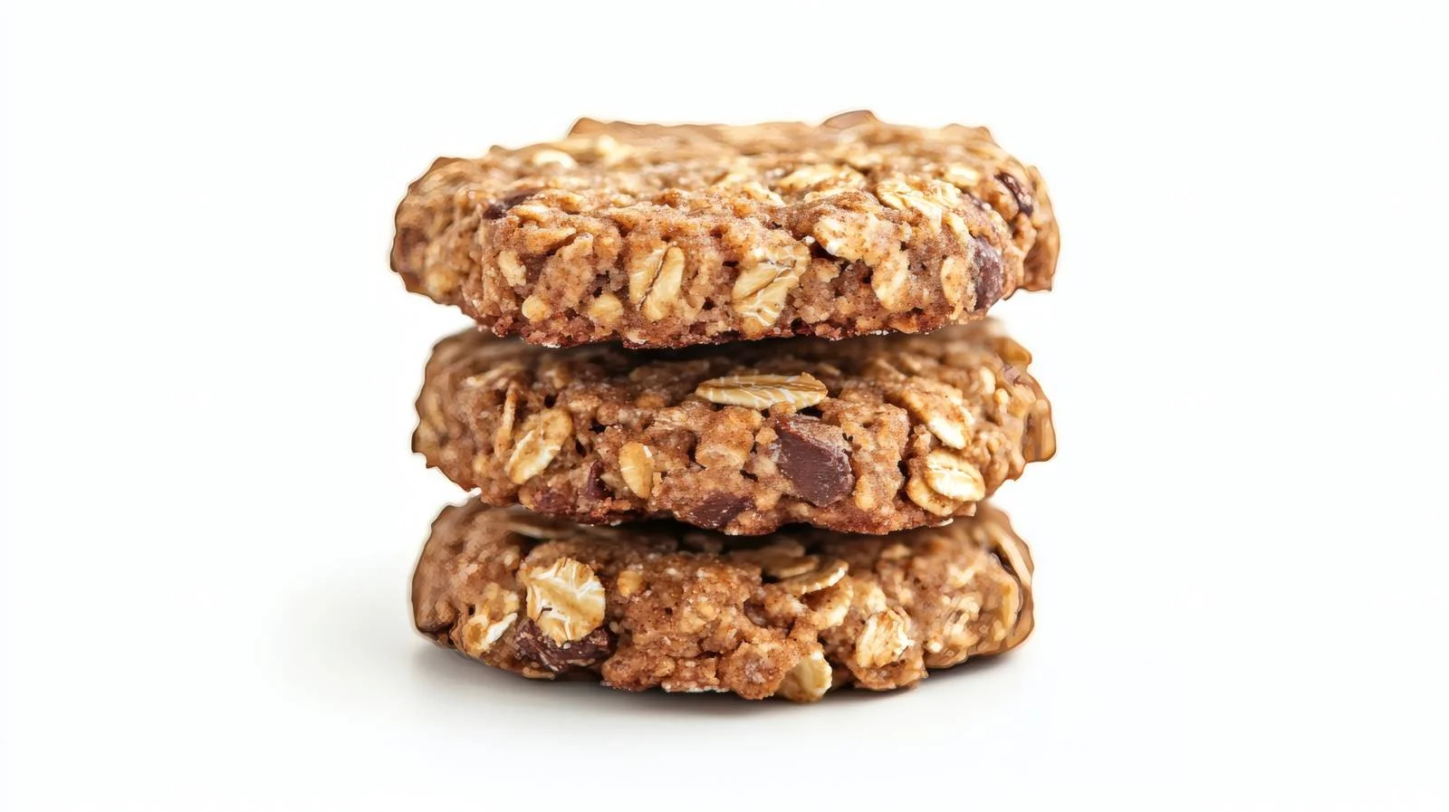 Delicious Oat Cookies on White Background — free download from Dotvec