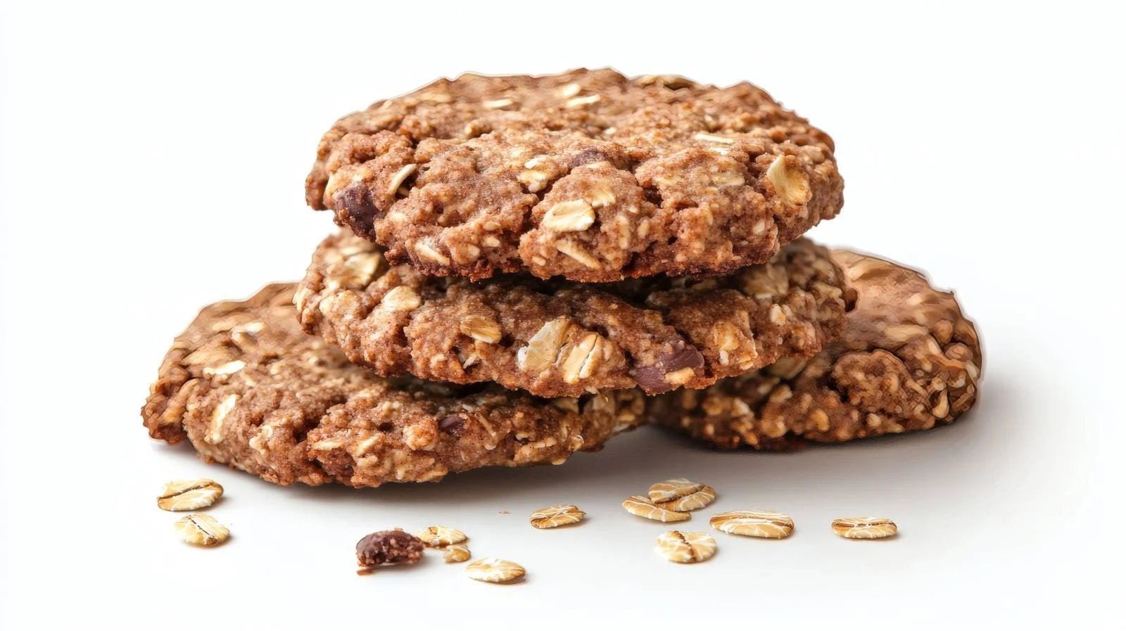 Homemade Oat Cookies on White Surface — free download from Dotvec
