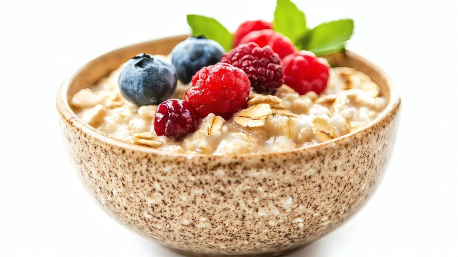 Wholesome Oatmeal Porridge on White Background — free download from Dotvec