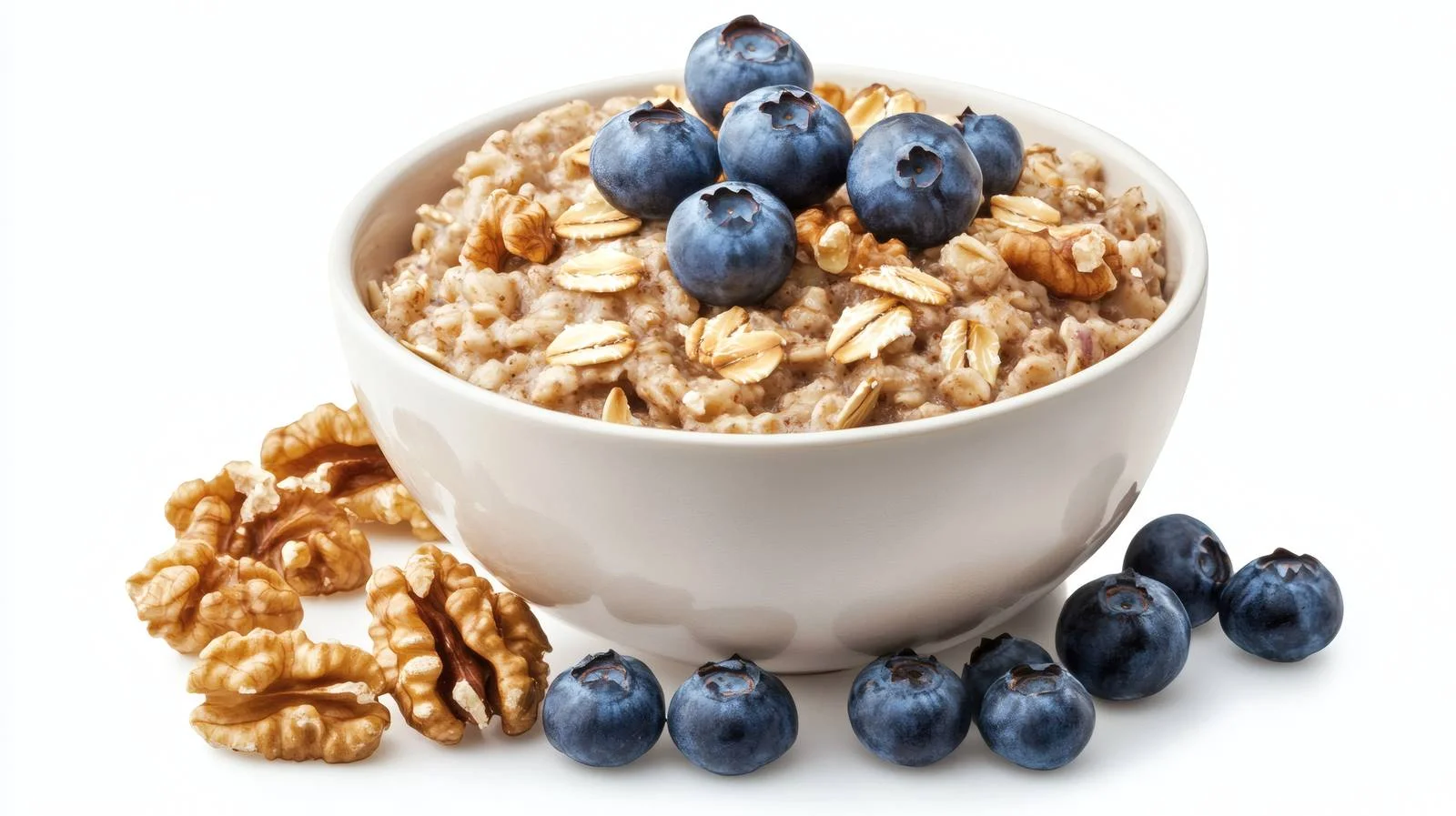 Nutritious Oatmeal Porridge with Walnuts — free download from Dotvec