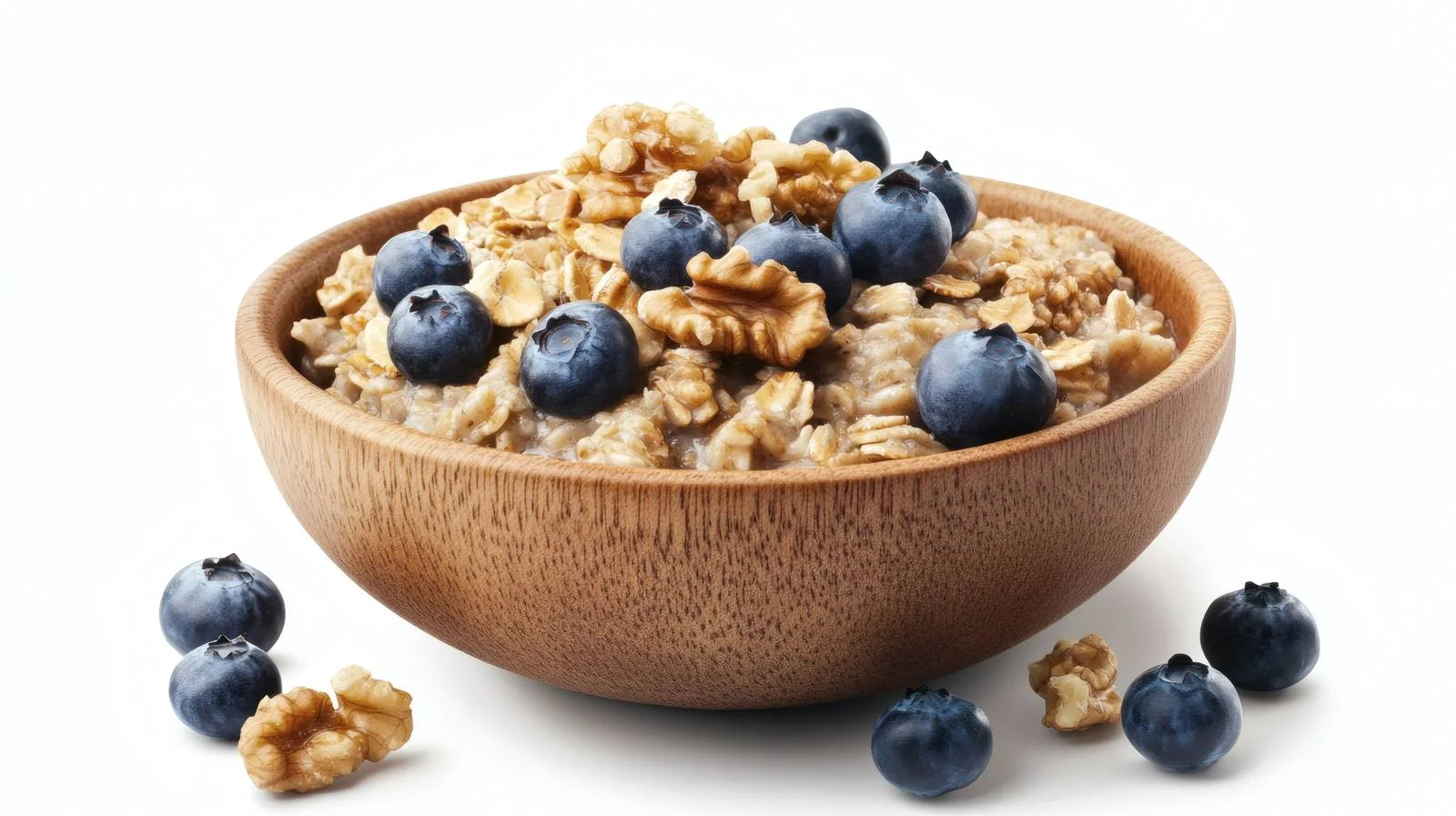 Healthy Oatmeal Porridge with Nuts and Berries — free download from Dotvec