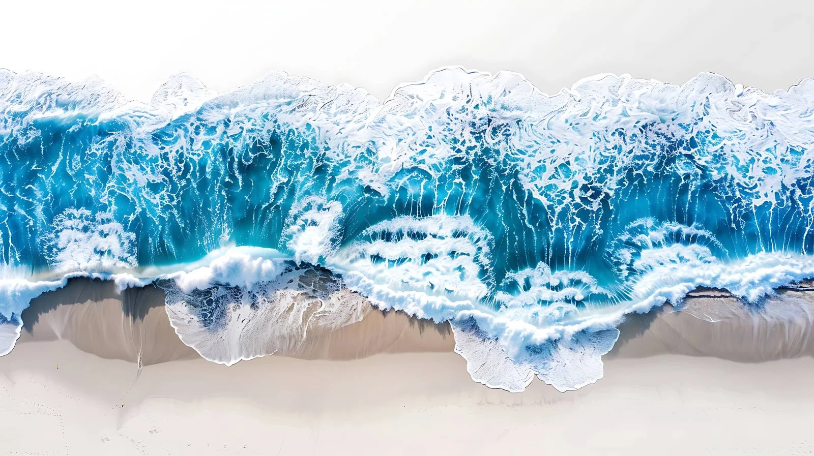 Aerial View of Ocean Waves Isolated — free download from Dotvec