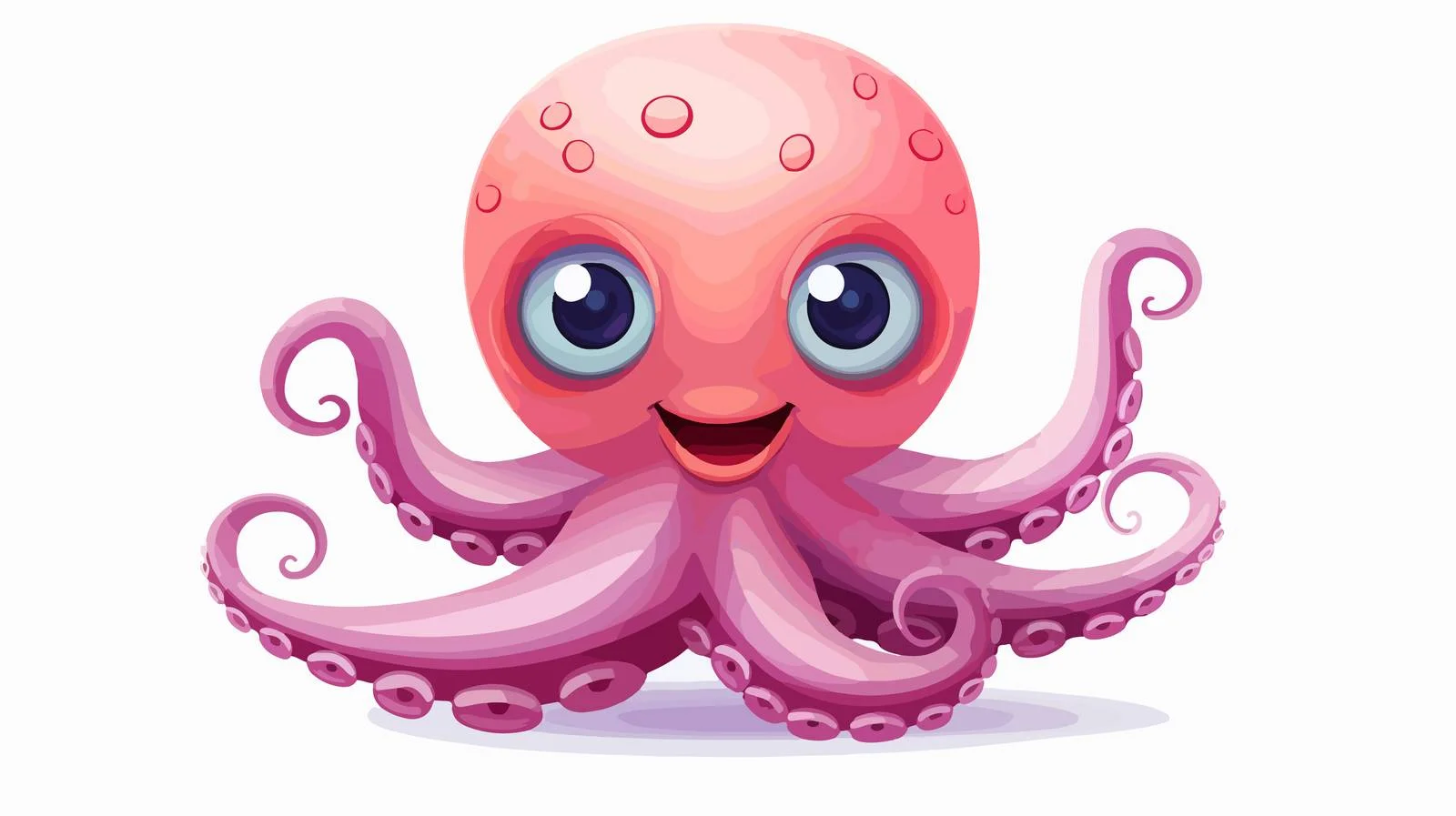 Cute Octopus Face Design for Kids — free download from Dotvec