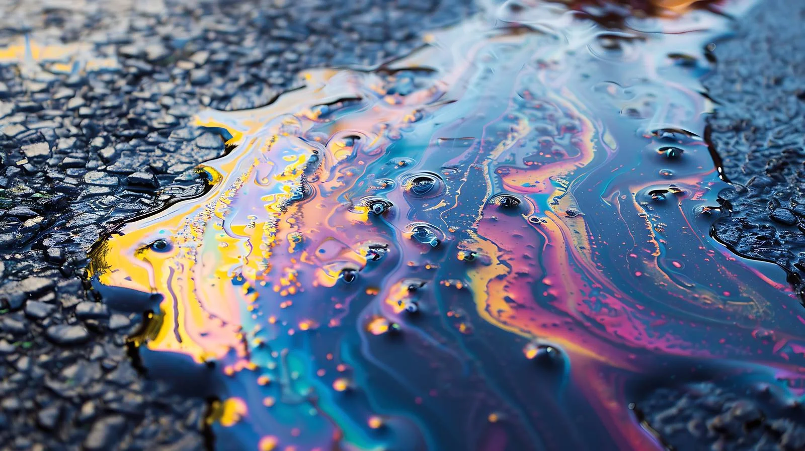 Vibrant Oil Stain on Colorful Asphalt — free download from Dotvec