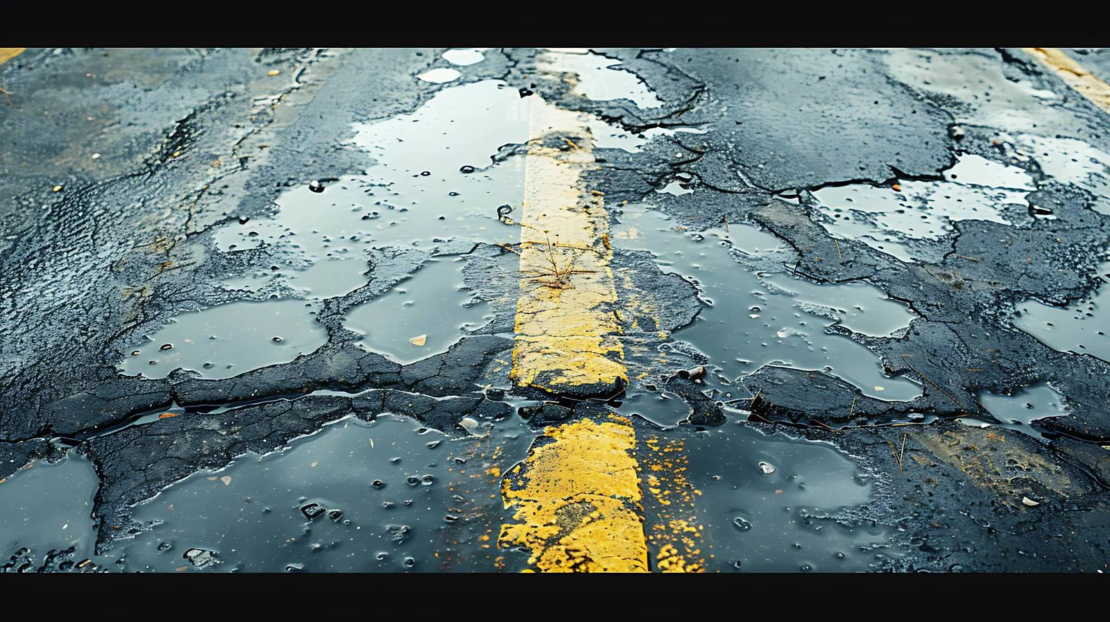 Spilled oil on wet parking area — free download from Dotvec