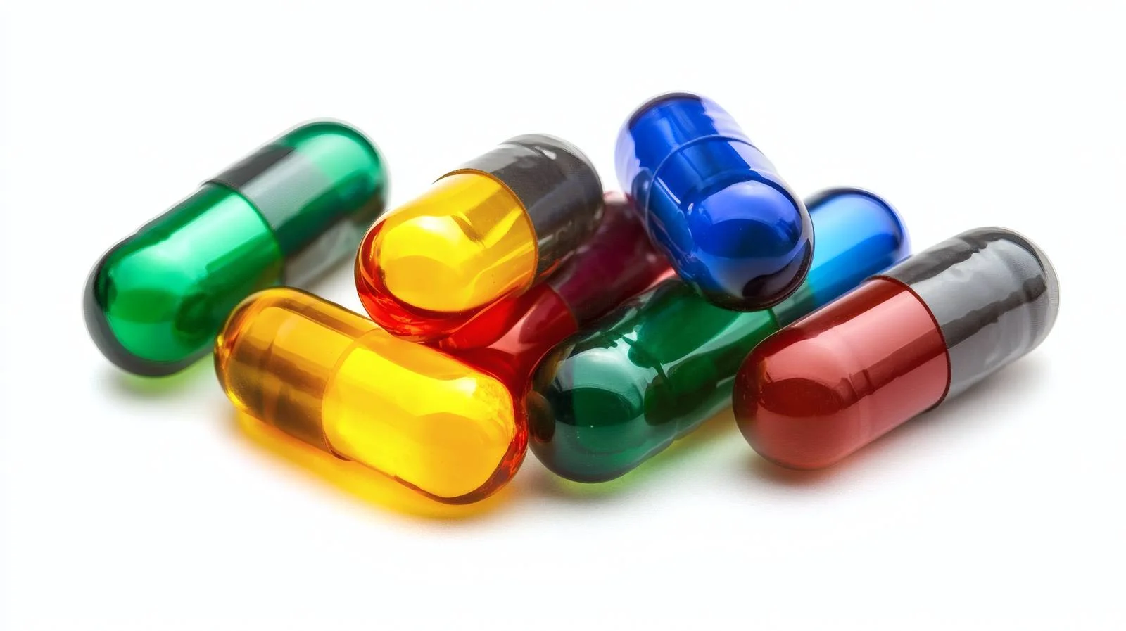 Isolated Softgel Capsules on White Background — free download from Dotvec