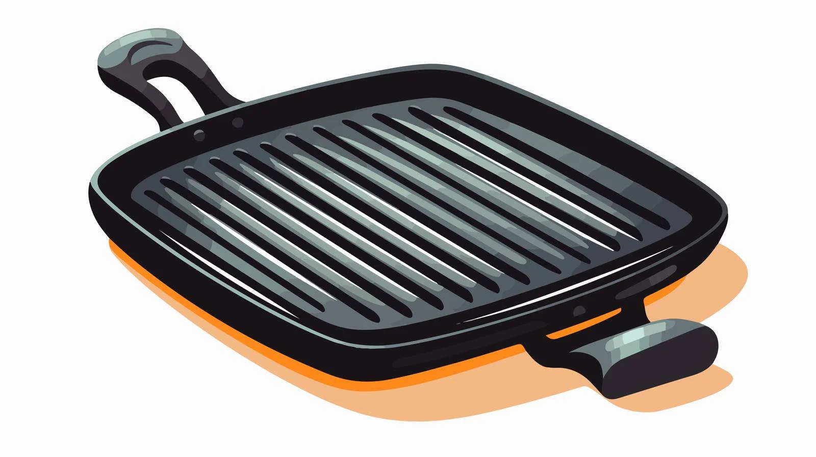Glistening Grill Pan with Oil Streaks — free download from Dotvec