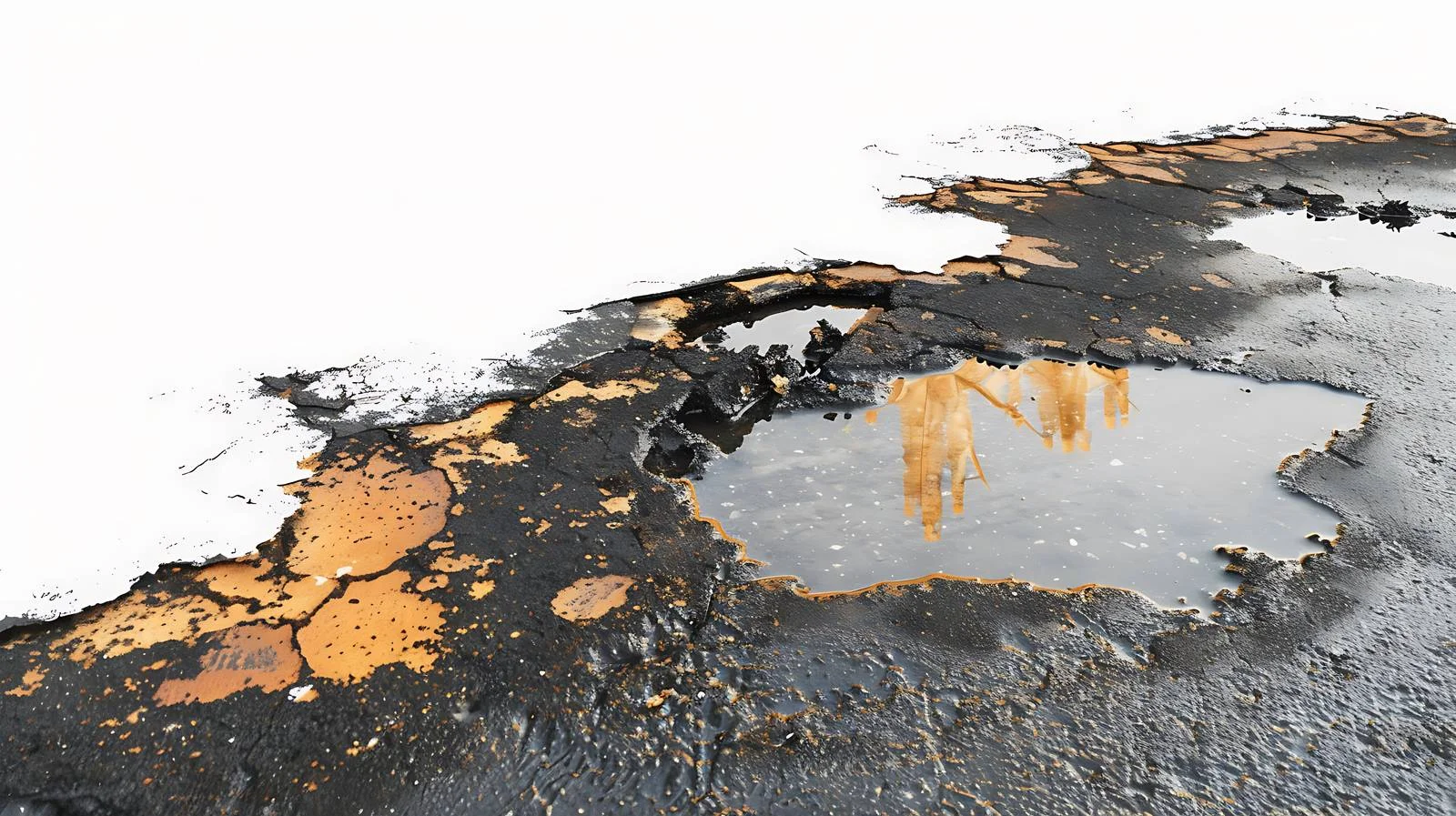 Motor oil spill on wet parking area — free download from Dotvec