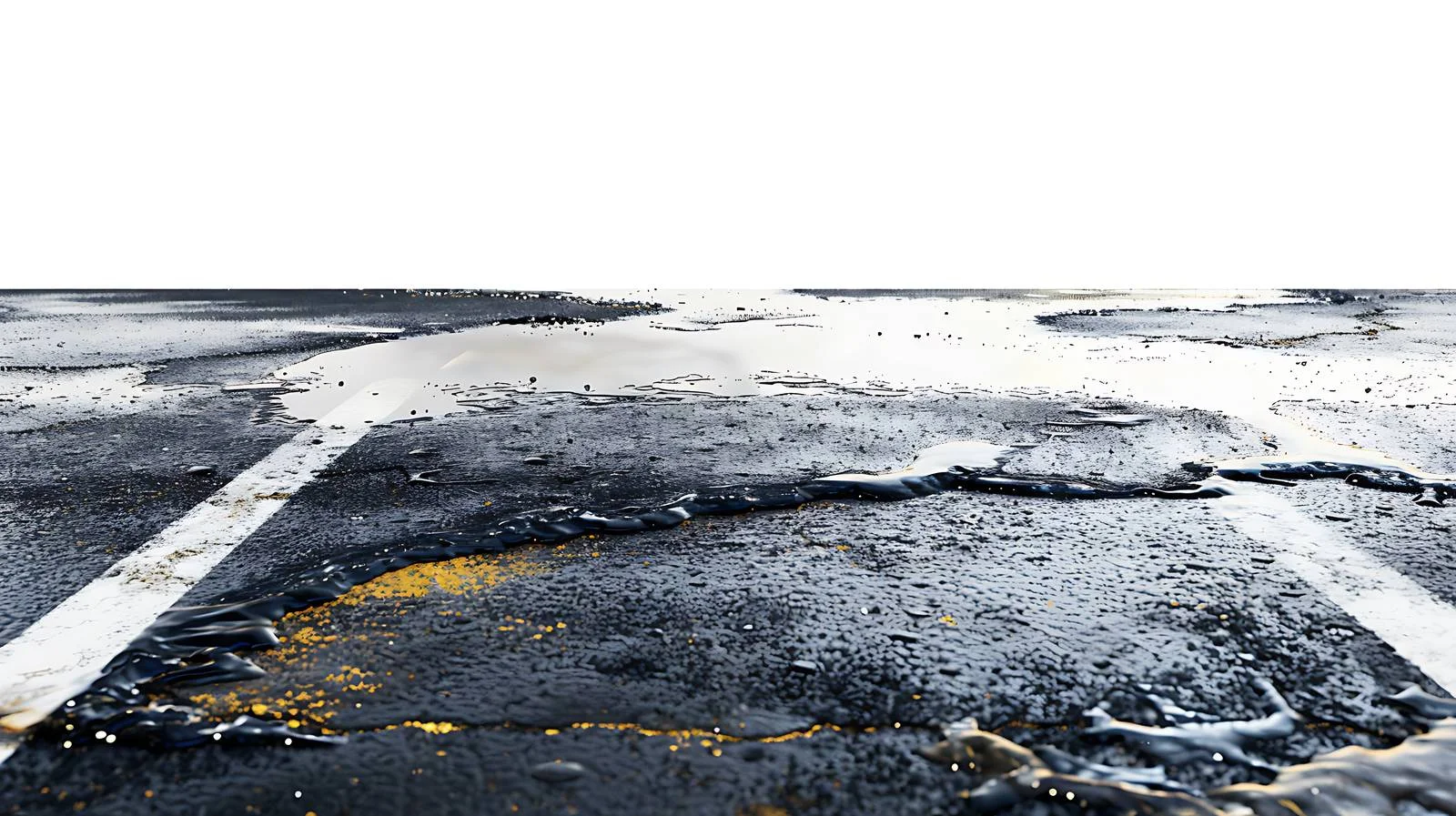 Spilled oil on wet parking area — free download from Dotvec