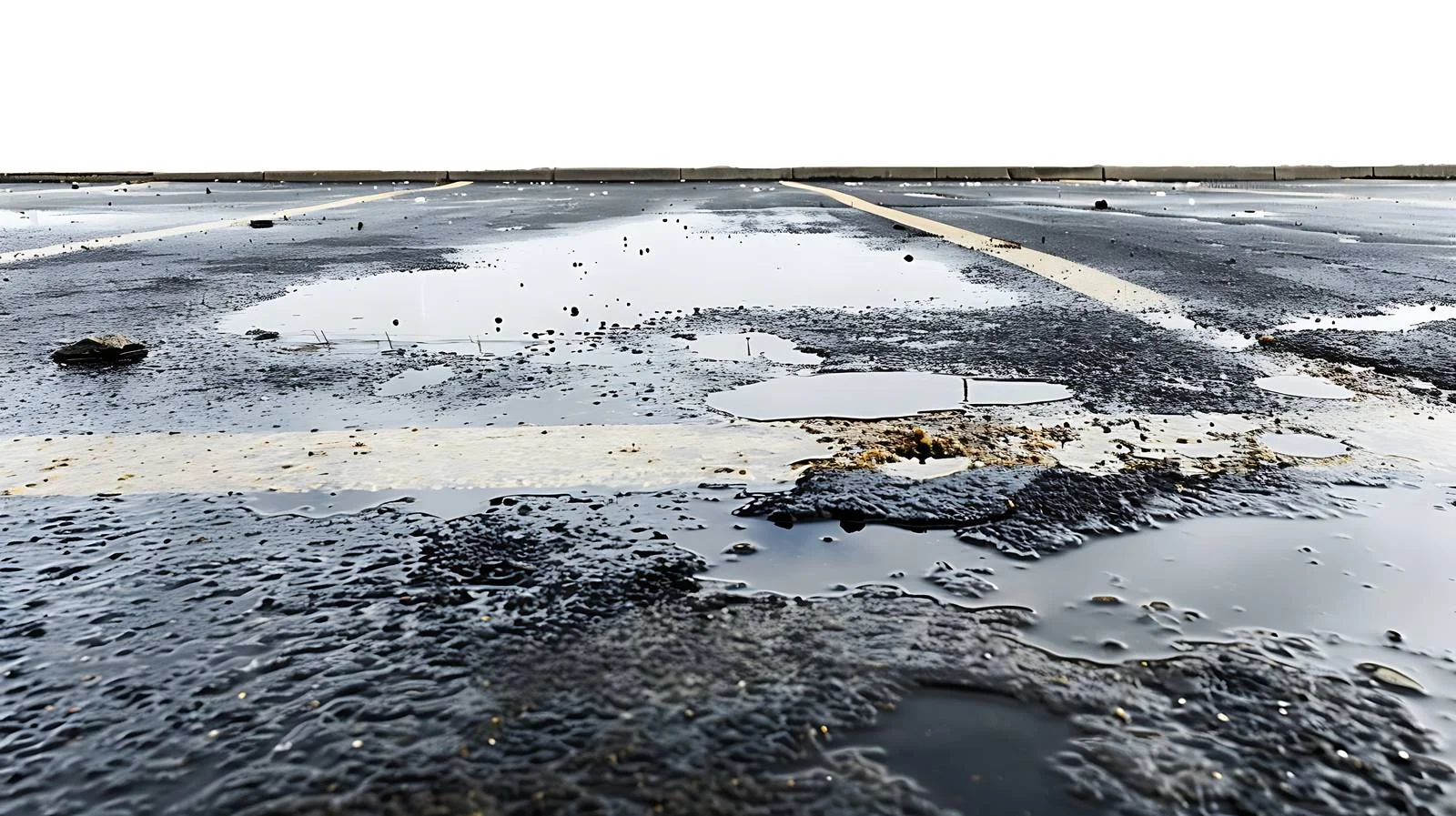 Oil spillage on wet parking area — free download from Dotvec