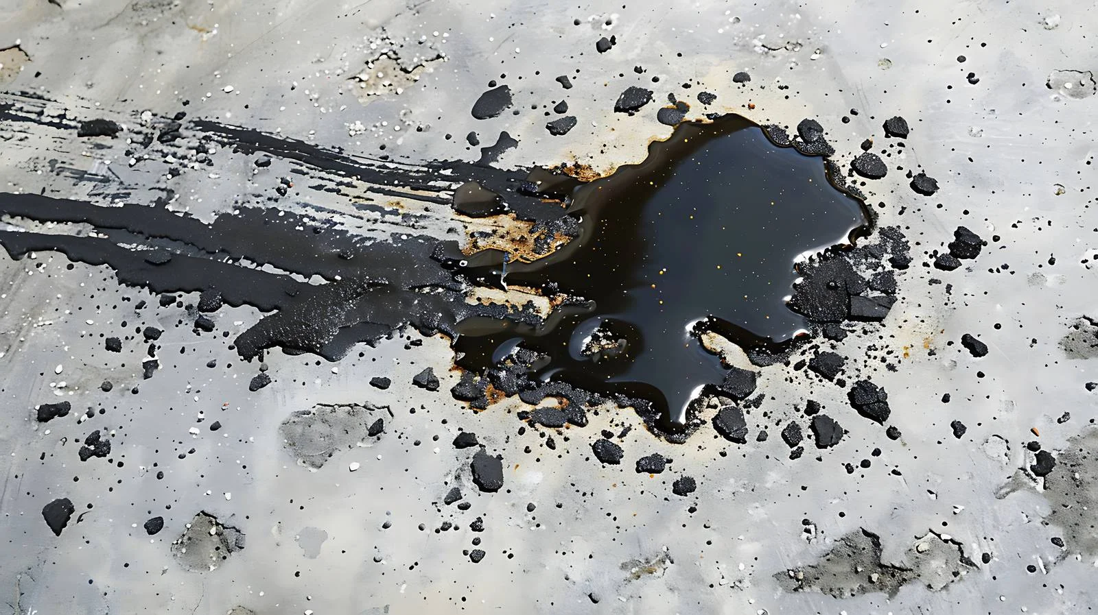 Vehicle Oil and Gas Stains on Parking Lot — free download from Dotvec