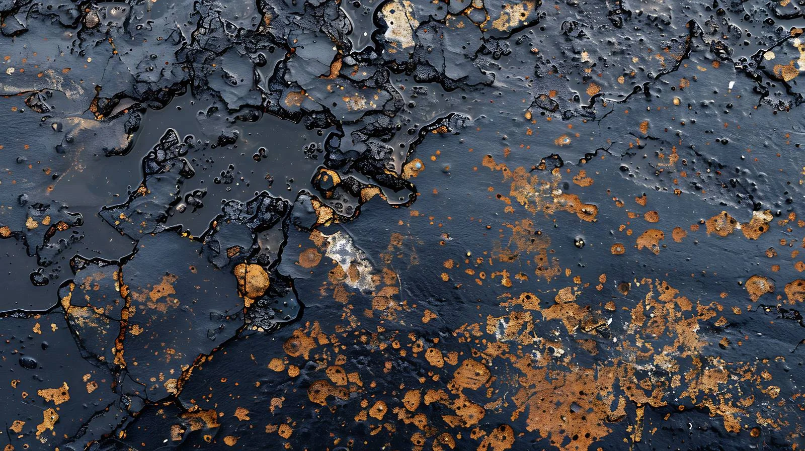 Gasoline Spill Stains on Asphalt Road — free download from Dotvec