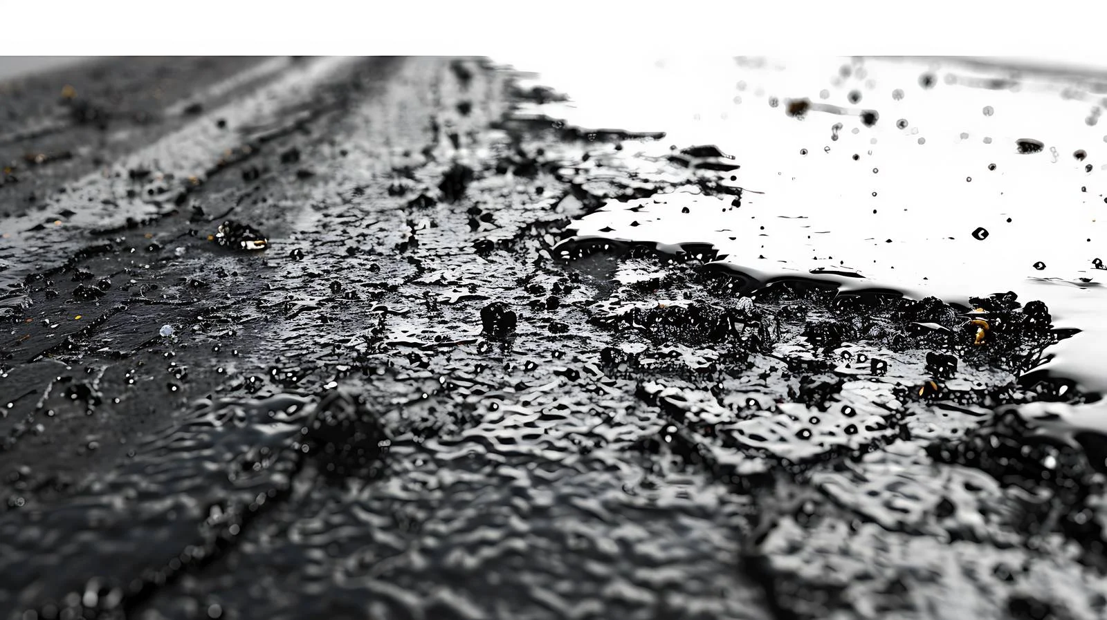 Rain-induced Oil Stain on Asphalt Path — free download from Dotvec