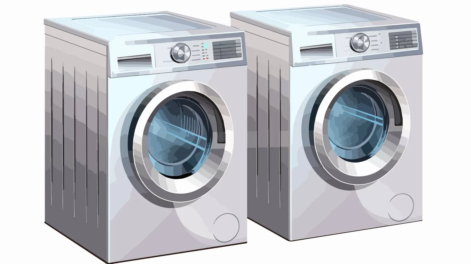 Cheerful Washing Machine Cartoon Vector Illustration — free download from Dotvec