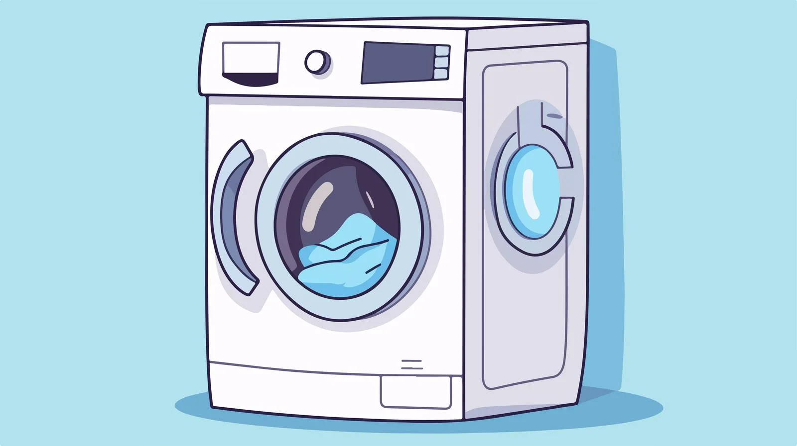 Quirky Washing Machine Cartoon Vector Illustration — free download from Dotvec