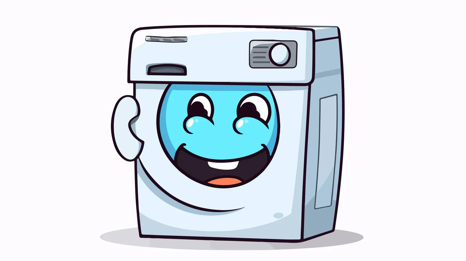 Cute Washing Machine Character Cartoon Vector — free download from Dotvec