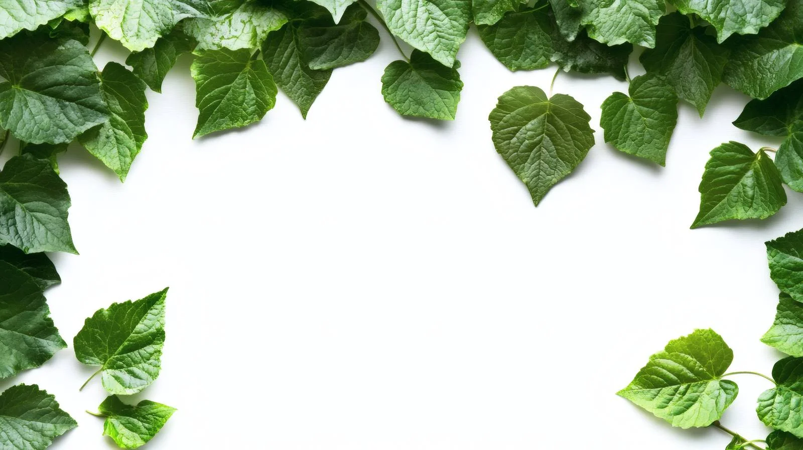 Vintage Green Leaves on White Backdrop — free download from Dotvec