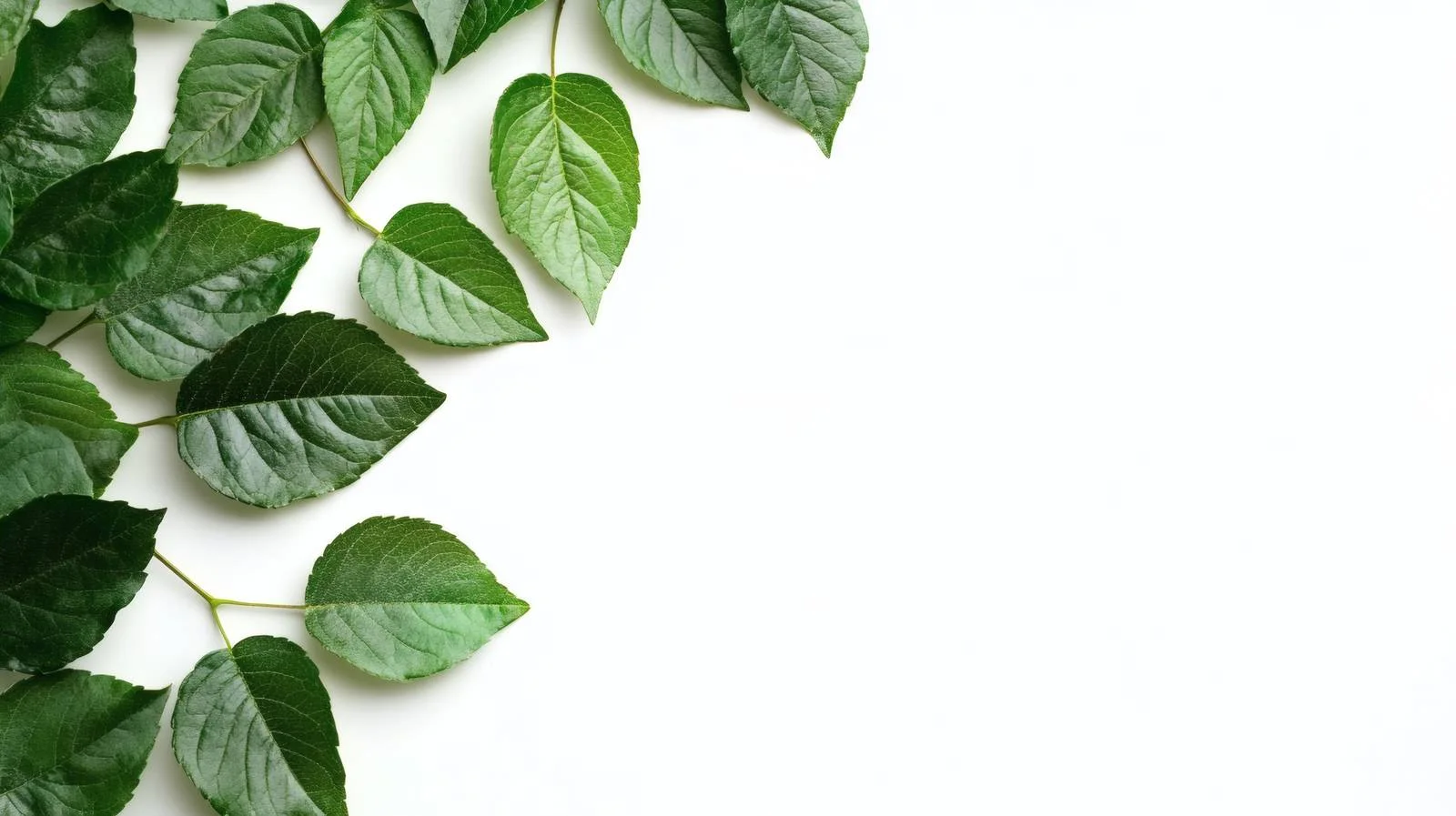 Vintage Green Leaves on White Background — free download from Dotvec