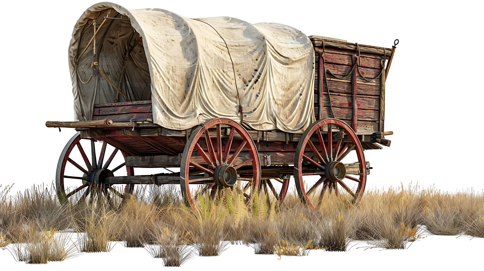 Historic covered wagon in Absaroka Mountains — free download from Dotvec