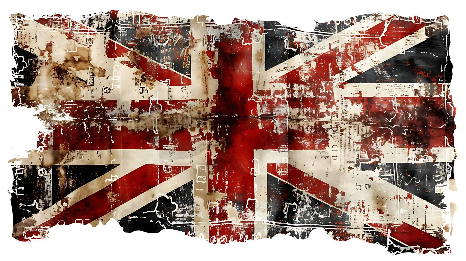 Vintage England Flag on White Background — free download from Dotvec