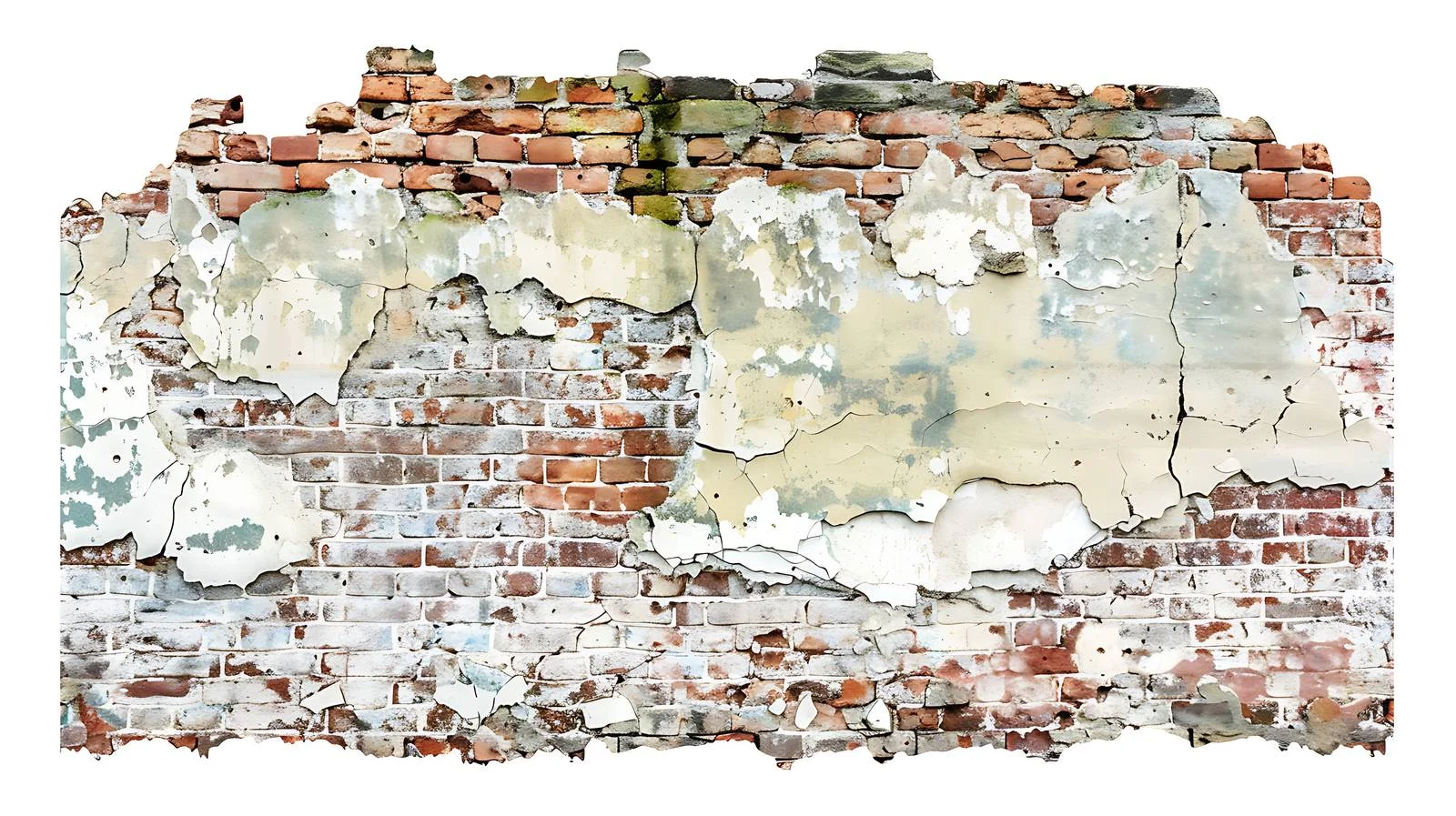 Weathered Brick Wall with Peeling Paint — free download from Dotvec