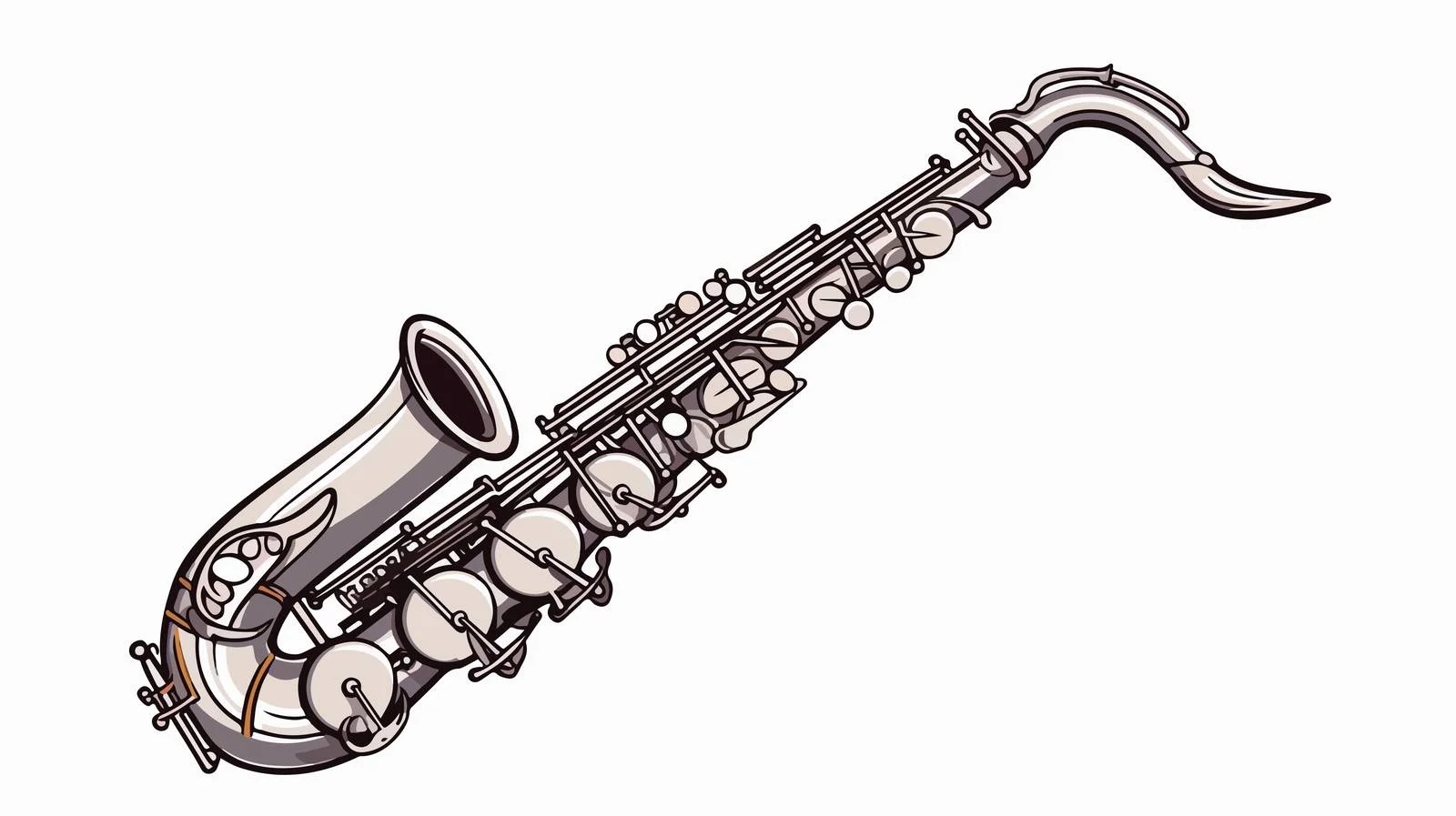 Vintage Saxophone Sketch Illustration — free download from Dotvec