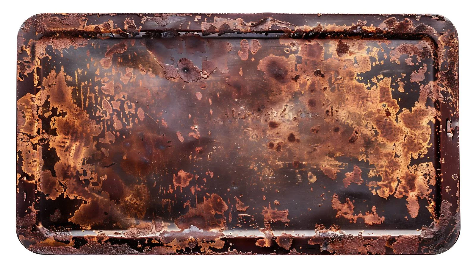 Aged Rusty Metal Plate on White Background — free download from Dotvec