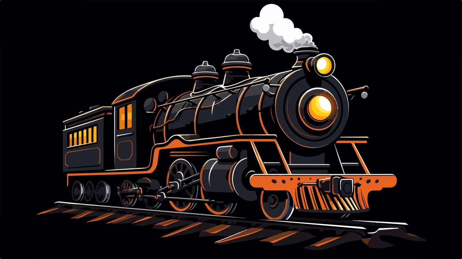 Vintage Steam Train Logo Design — free download from Dotvec