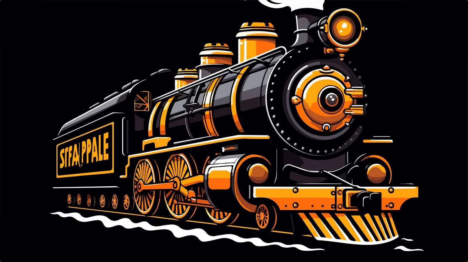Vintage Steam Locomotive Logo Design — free download from Dotvec