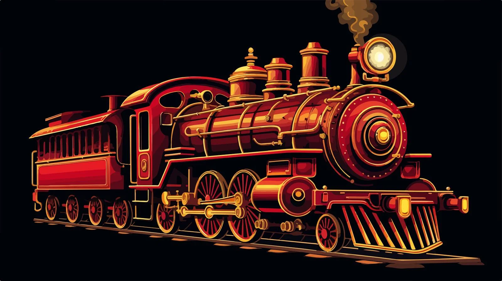 Vintage Steam Locomotive Logo Vector Design — free download from Dotvec