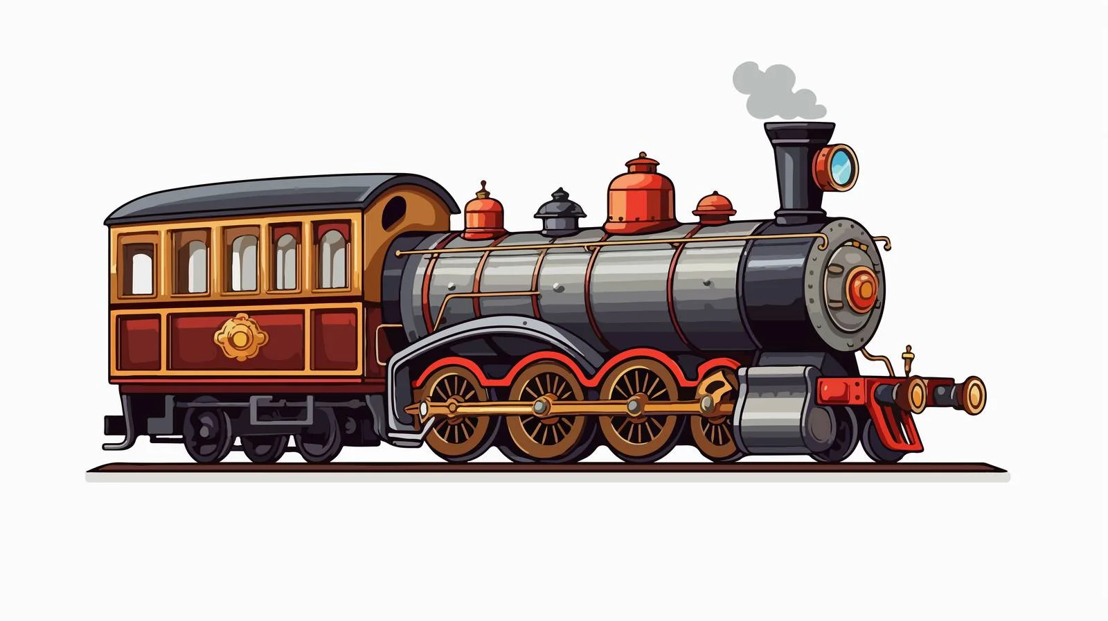 Vintage Steam Locomotive Logo Design — free download from Dotvec