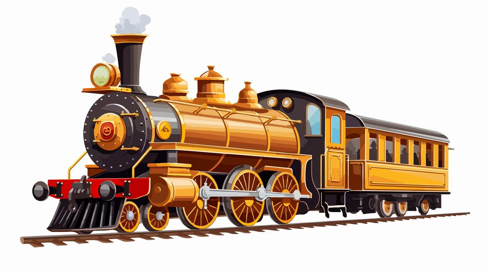 Vintage Steam Locomotive Vector Logo — free download from Dotvec