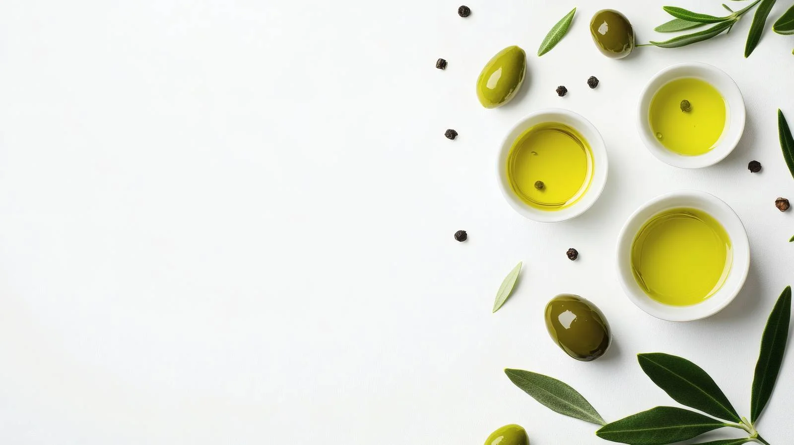 Premium Olive Oil on White Background — free download from Dotvec