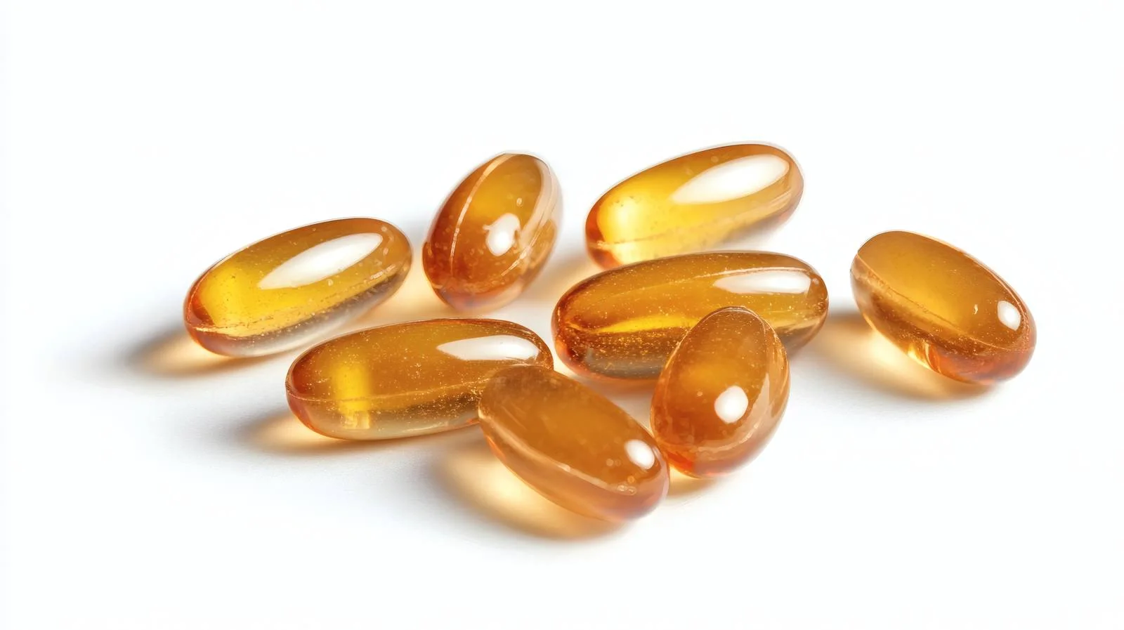Isolated Omega-3 Softgel Capsules on White — free download from Dotvec