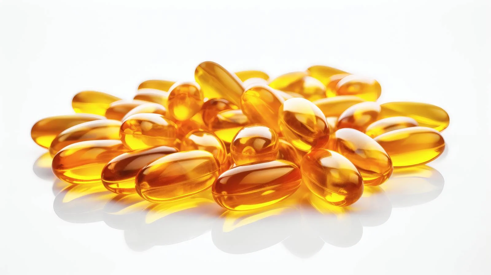 Omega-3 Softgels on White Background — free download from Dotvec