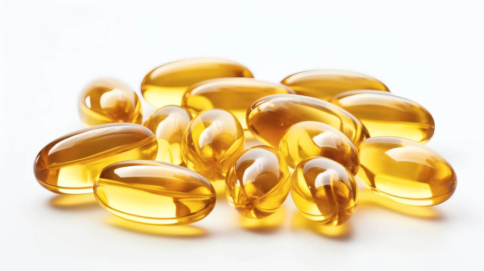 Omega-3 Softgels on White Background — free download from Dotvec