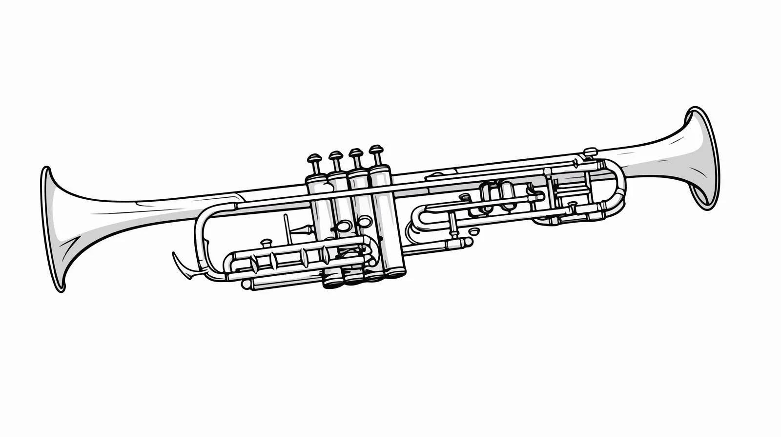 Musical Wind Instrument Line Drawing — free download from Dotvec