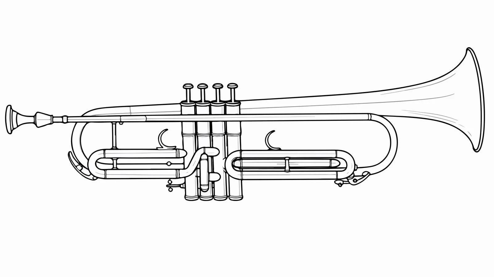 Musical Wind Instrument Line Drawing — free download from Dotvec