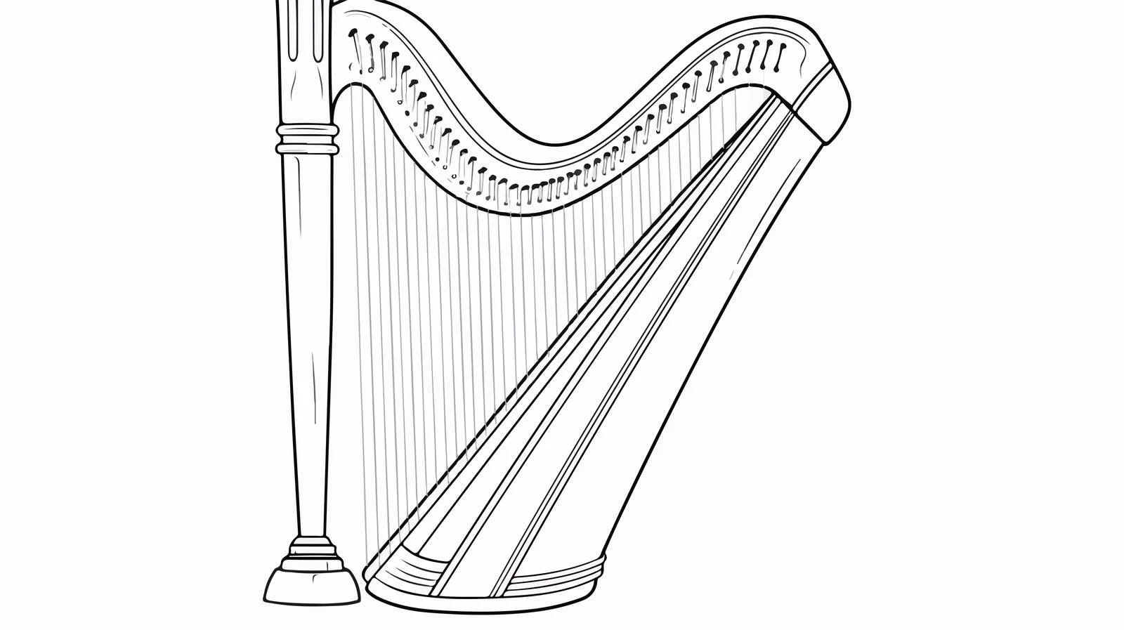 Linear Harp Sketch — free download from Dotvec