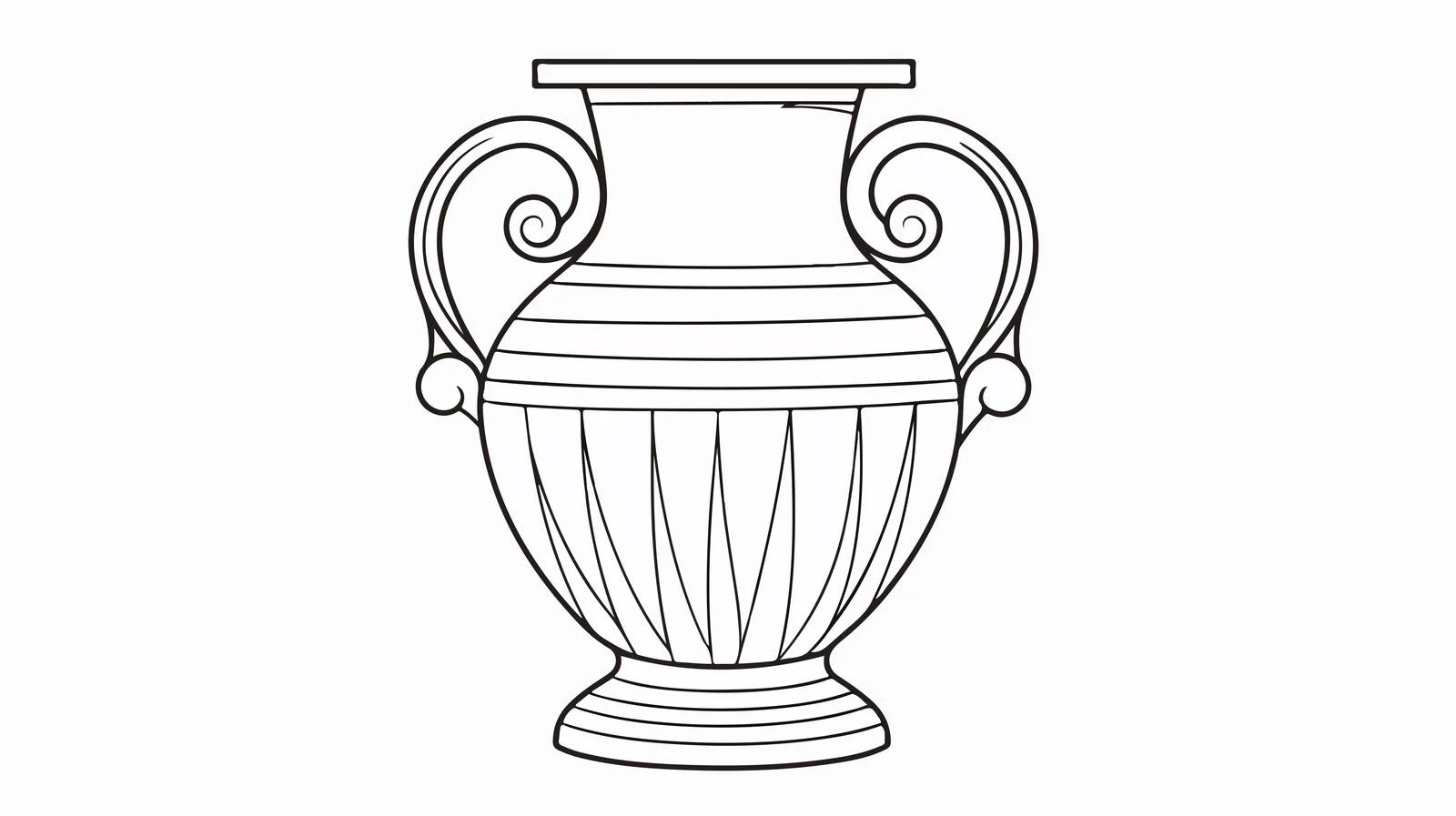 Ancient Greek Vase One-Line Drawing — free download from Dotvec