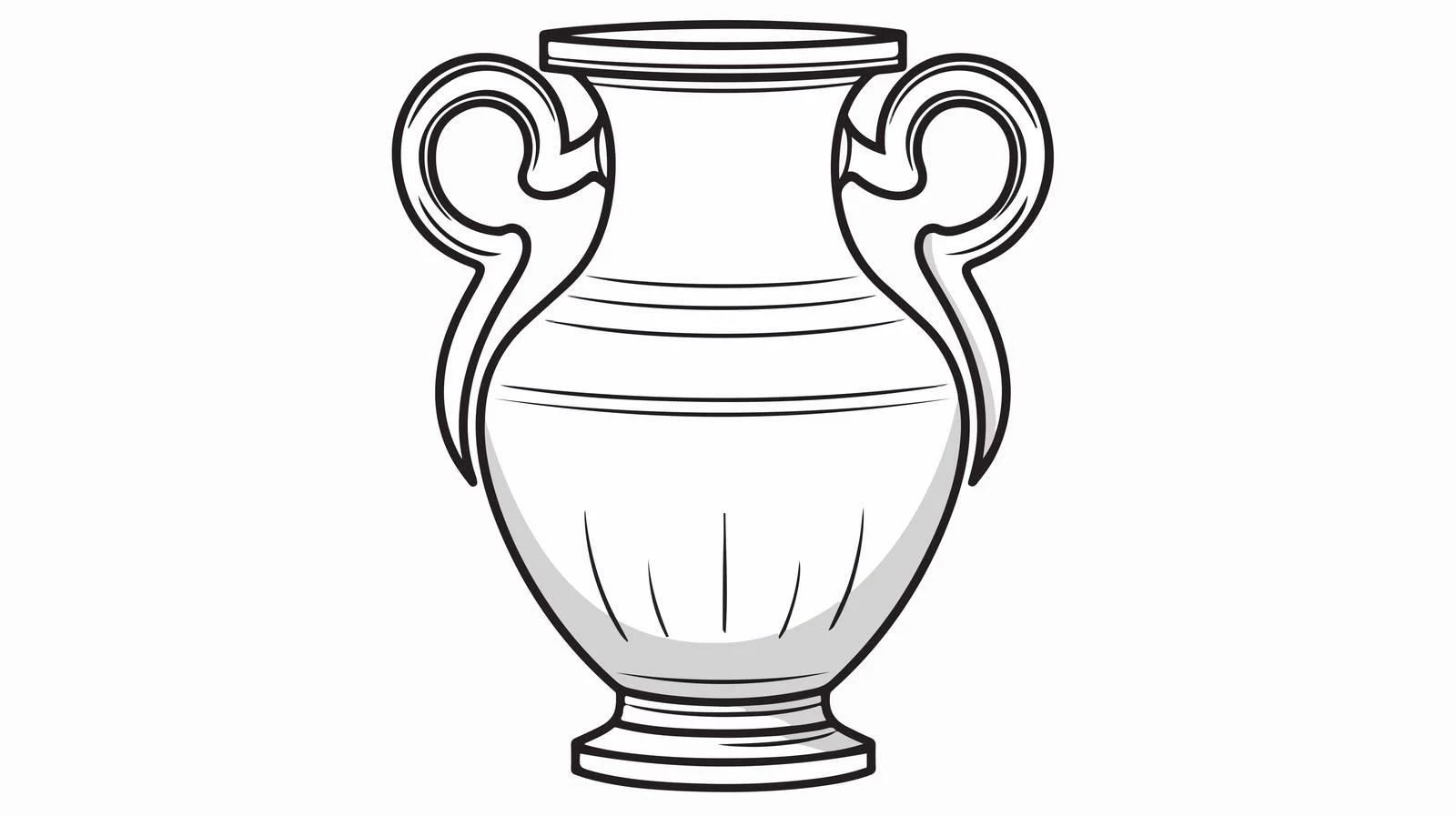 Ancient Greek Clay Vase Drawing — free download from Dotvec