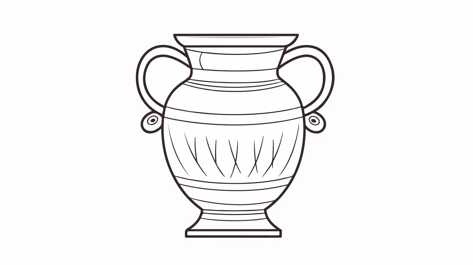 Ancient Greek Clay Vase Illustration — free download from Dotvec