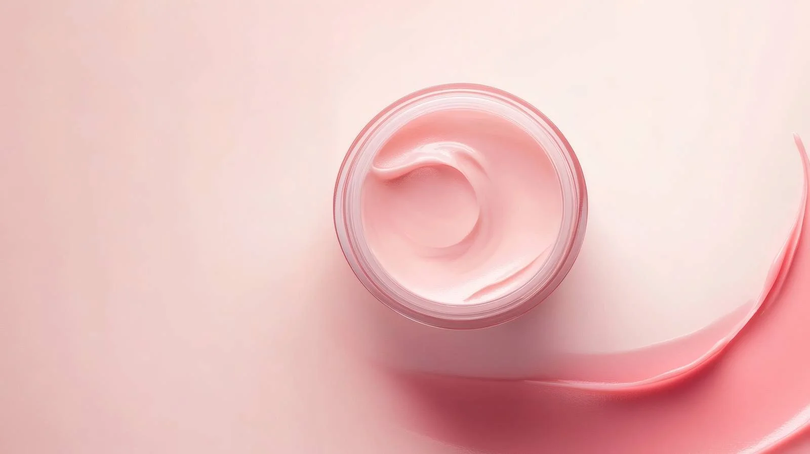 Luxurious Beauty Cream Jar and Swatch on Peach Background — free download from Dotvec
