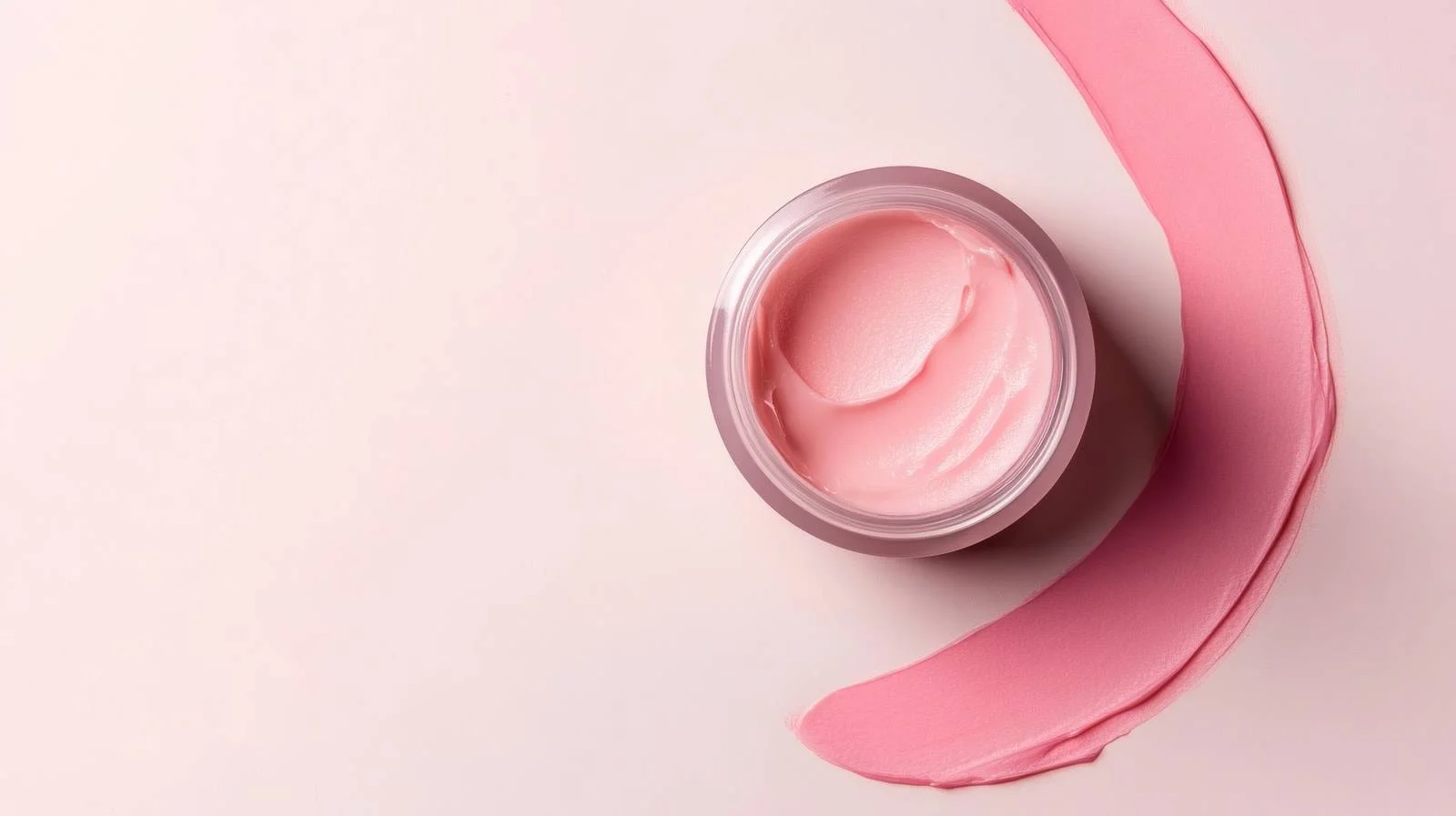 Luxurious Beauty Cream Jar and Swatch on Peach Background — free download from Dotvec