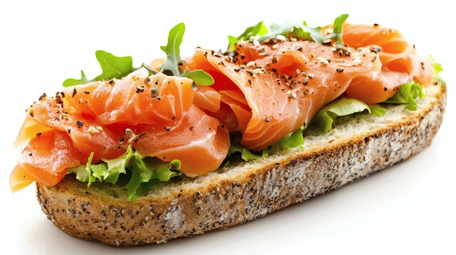 Fresh Salmon Sandwich on White Background — free download from Dotvec