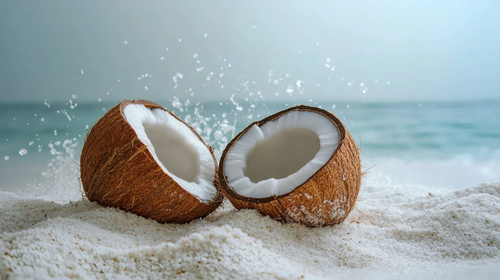Tropical Coconut on Sandy Coastline — free download from Dotvec